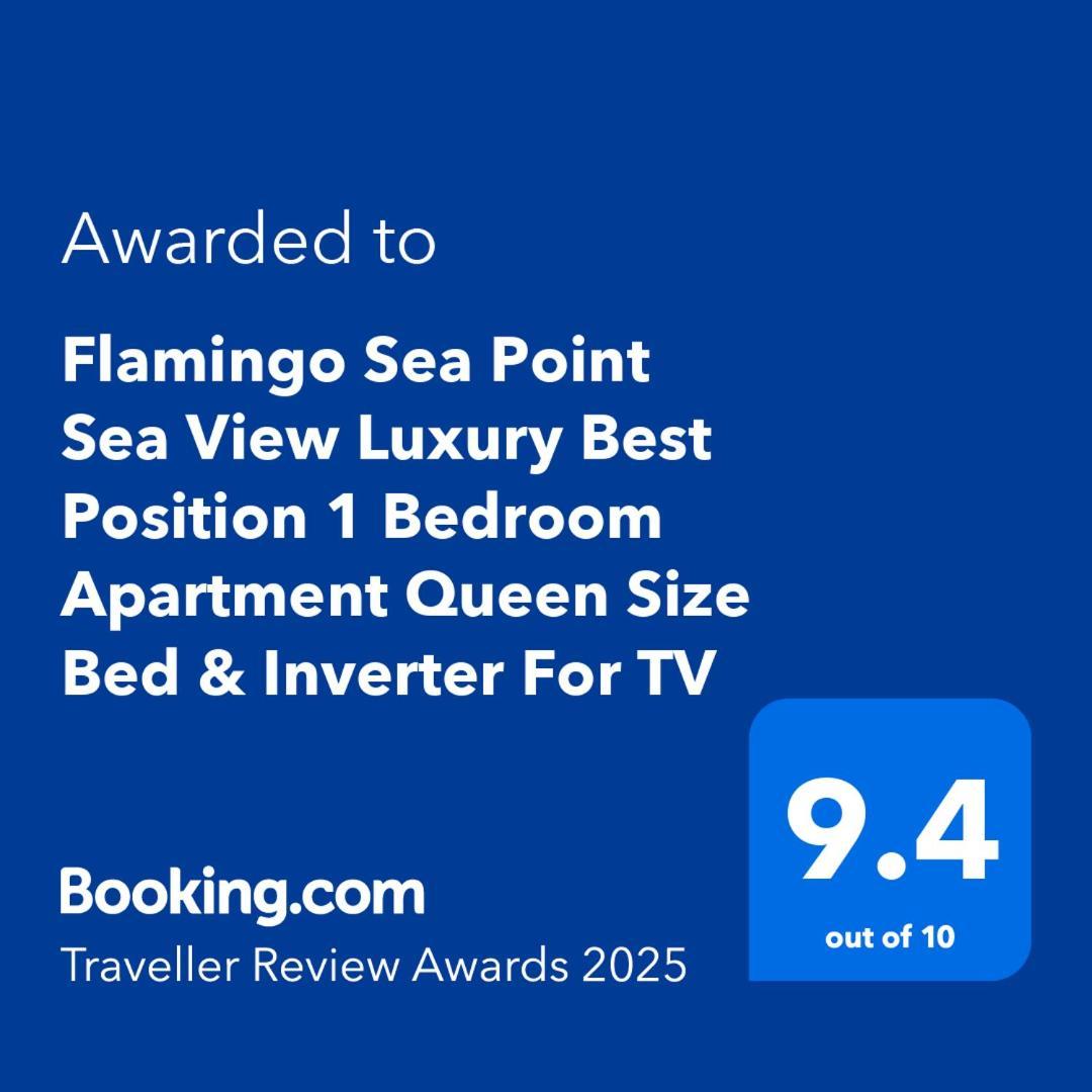 Flamingo Sea Point Sea View Luxury Best Position 1 Bedroom Apartment Queen Size Bed & Inverter For Tv Kapstaden Eksteriør billede